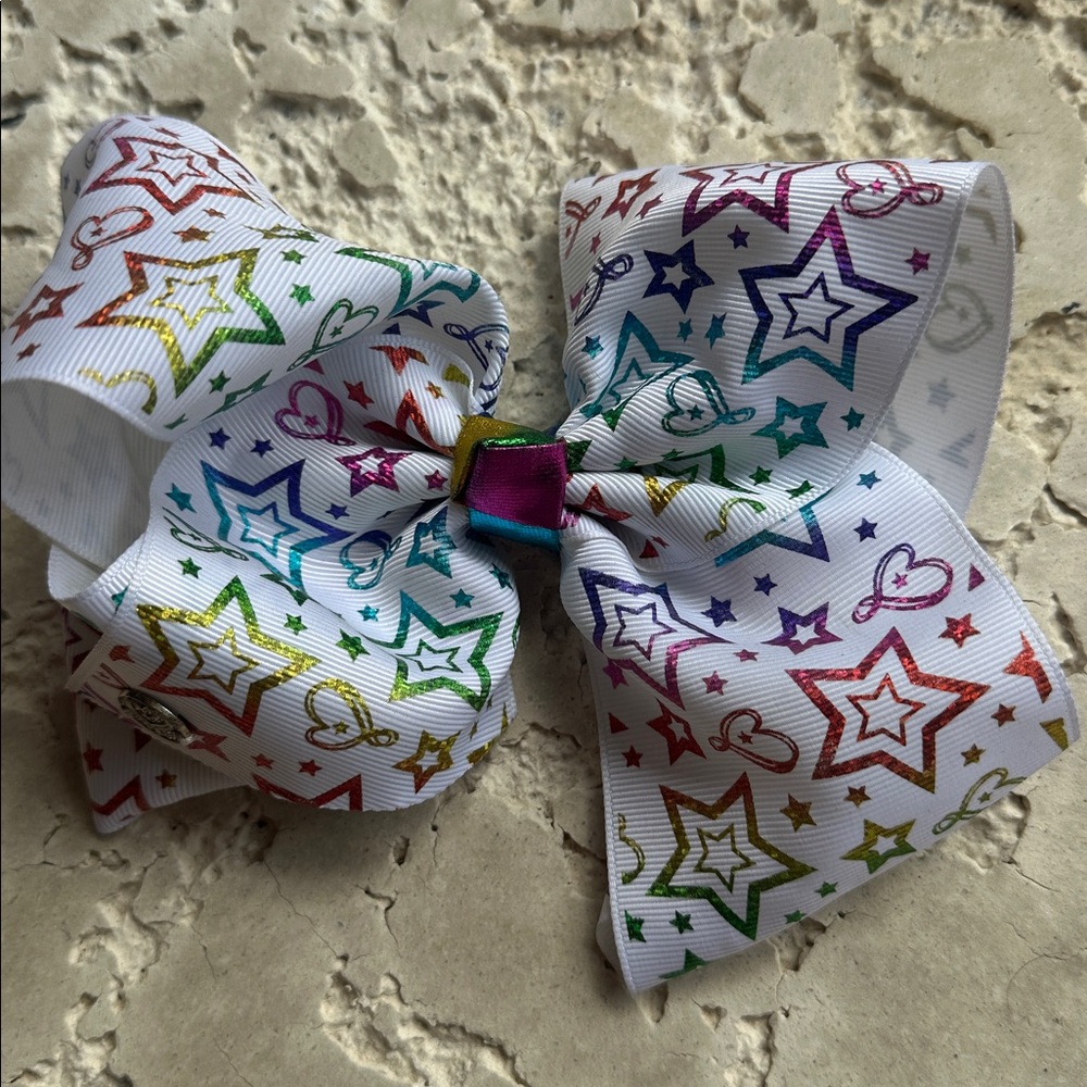 Hair bow Jojo Bow Colorful Star Pattern Hair Bow